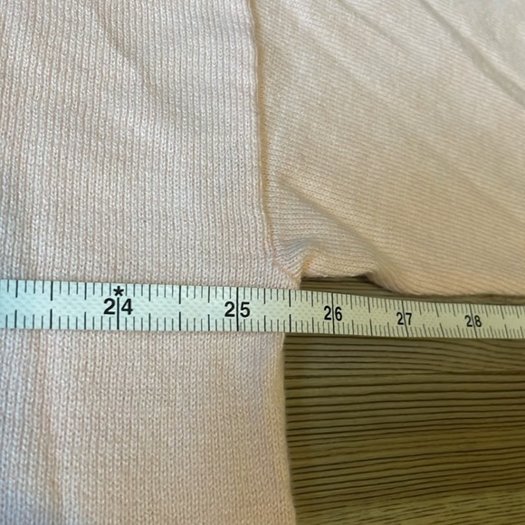 Isaac Mizrahi Drop Shoulder Sweater Contrast Piping Soft Lt pink Womens 1X NWOT - Picture 3 of 9